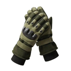 Тактические зимние перчатки XL хаки штурмовые - изображение 1