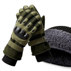 Тактичні зимові рукавички L хакі штурмові - зображення 3