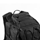 Рюкзак тактичний армійський багатофункціональний з водонепроникної тканини Оксфорд 36л AOKALI Outdoor A18 Чорний - зображення 4