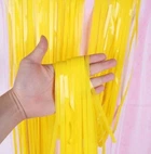Шторка Для Фотозоны Из Дождика Желтая 1х2м