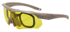 Тактичні окуляри балістичні зі змінними лінзами Beige - зображення 4