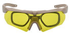 Тактичні окуляри балістичні зі змінними лінзами Beige - зображення 5