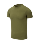 Футболка (Звужений, Приталений) T-Shirt Slim Helikon-Tex US Green L Чоловіча тактична - зображення 1