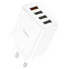 Сетевое зарядное устройство Hoco C102A, 4 USB, QC, 18W, белое