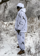 Маскирующий костюм зимний камуфляж Клякса ЗСУ Тактический зимний костюм для маскировки размер XL белый - изображение 3