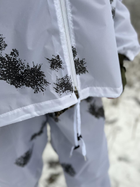 Маскирующий костюм зимний камуфляж Клякса ЗСУ Тактический зимний костюм для маскировки размер XL белый - изображение 7