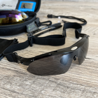 Тактические очки Rockbros со сменными линзами черные - изображение 3