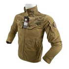 Куртка кофта флісова тактична Койот Wolftrap Туреччина Розмір: 3XL (56) - зображення 3