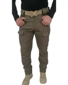 Зимові тактичні штани хакі з начосом Softshell Combat Розмір 3XL - зображення 1
