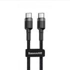 Кабель Baseus CATKLF-GG1 Cafule Type-C to Type-C PD 2.0 60W, 1м gray/black