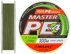 Шнур Select Master PE 100m (темн.-зел.) 0.12мм 15кг (72848) 1870.01.43