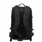 Дволямковий плечовий рюкзак туристичний похідний швидкознімний 45 л OXFORD 900D із системою вентиляції та сіткою MOLLE бічні стяжки чорний - зображення 5
