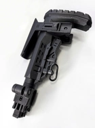 Приклад АК 74 АК 47 складаний телескопічний + антабка та пістолетна ручка чорний - зображення 2