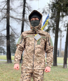 Куртка тактична чоловіча з мебраною військова з капюшоном бушлат софтшел SoftShell M - зображення 3