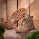 Берцы ботинки тактическая обувь облегченные натуральная гидрофобная кожа усиленная пятка и носок 44 - изображение 5