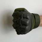 Тактические перчатки с пальцами Gloves FF 4 олива размер M - изображение 5