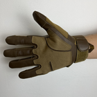 Тактичні перчатки з пальцями Gloves FF 3 койот розмір L - зображення 10