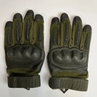 Тактические перчатки с пальцами Gloves FF 4 олива размер M - изображение 13