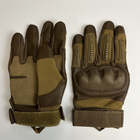 Тактичні перчатки з пальцями Gloves FF 3 койот розмір L - зображення 14