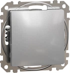 1-клавишный кнопочный переключатель Schneider Electric Sedna Design Алюминий (SDD113116)