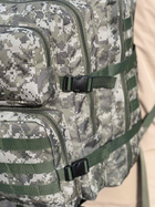 Военный тактический рюкзак 40 литров мужской водоотталкивающий Пиксель - изображение 3