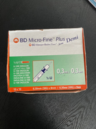 Шприц інсуліновий 0,3 мл U-100 - BD Micro-Fine Plus DEMI 30G (0,30 x 8.0 мм) - зображення 6