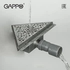 Угловой трап для душа GAPPO G82020-1, нержавеющая сталь, 200x200 мм