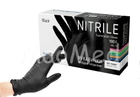 Нитриловые перчатки MedTouch Black без пудры текстурированные размер S 100 шт. Черные (4 г) - изображение 1