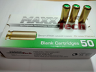 Пістолетні холості патрони Blank Cartridges MaxxTech 9 mm PAK steel case brass plated, 50 штук - изображение 3