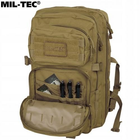 Військовий тактичний штурмовий рюкзак MIL-TEC з Німеччини койот на 36 літрів для військових ЗСУ - зображення 5