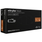 Нитриловые перчатки Mercator Nitrylex Black размер XL черные (50 пар) - изображение 1