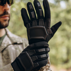 Тактические перчатки сенсорные с накладками черные 3223b XL - изображение 3