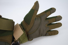 Рукавички тактичні зимові з пальцями на флісі 9080_XL_Olive - зображення 3