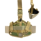 Кобура тактическая для пистолета, армейский подсумок для оружия на ногу, Камуфляж зеленый - изображение 1