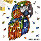 Екологичный фигурный пазл из дерева Попугай от WortexPuzzle 24x37 см 162 шт