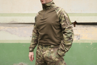 Тактичний військовий одяг. Чоловіча бойова сорочка Убакс (UBACS ) з довгим рукавом мультикам розмір 48 (BEZ-2211) - изображение 1