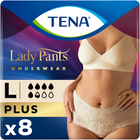 Урологические трусы Tena Lady Pants Plus для женщин Large 8 шт Creme (7322540920796)