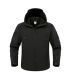 Куртка / вітровка тактична Softshell black (чорний) софтшелл Розмір M - зображення 2