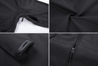 Куртка / ветровка тактическая Softshell black (черный) софтшелл Размер 3XL - изображение 5