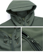 Куртка / ветровка тактическая Softshell olive (олива) софтшелл Размер 5XL - изображение 5