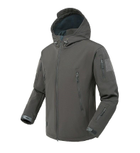 Куртка / ветровка тактическая Softshell grey (серый) софтшелл Размер XL - изображение 1