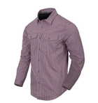 Рубашка (Скрытое ношение) Covert Concealed Carry Shirt Helikon-Tex Scarlet Flame Checkered XS Тактическая мужская - изображение 1