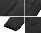 Зимняя тактическая куртка Eagle Soft Shell WJ-17 с флисом Black 2XL - изображение 10