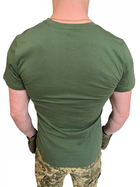 Футболка темна Оліва ЗСУ, літня військова футболка чоловіча, тактична футболка військовослужбовців все. Розмір М (48) - зображення 3