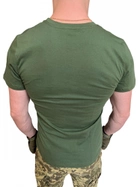 Футболка темна Оліва ЗСУ, літня військова футболка чоловіча, тактична футболка військовослужбовців все. Розмір XL (52) - зображення 3