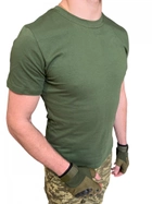 Футболка темная Олива ЗСУ , летняя военная футболка мужская , тактическая футболка военнослужащих всу . Размер L (50) - изображение 4