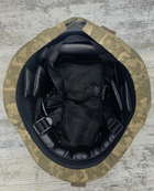 Кавер на каску мич с креплением для очков шлем маскировочный чехол на каску Mich цвет пиксель ЗСУ армейская - изображение 5