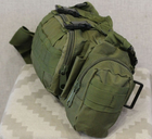 Тактическая нагрудная сумка на пояс Tactic сумка подсумок на рюкзак и плитоноску с ремнем на плечо 5 л Olive (104-olive) - изображение 6