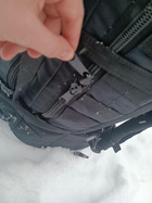 Військовий рюкзак на 60 літрів із системою MOLLE тактичний армійський рюкзак колір чорний для ЗСУ - зображення 3