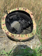 Кавер на каску с креплением для очков чехол на каску ЗСУ шлем маскировочный водонепроницаемый цвет Мультикам - изображение 4